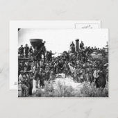 Ost und West schlagen im letzten Rail die Hände Postkarte (Vorne/Hinten)