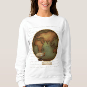 Ost- und Western-Hemisphären-Karte 2-seitig Sweatshirt