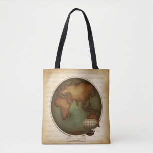Ost- und Western-Hemisphären-Karte neo-Viktoriani Tasche
