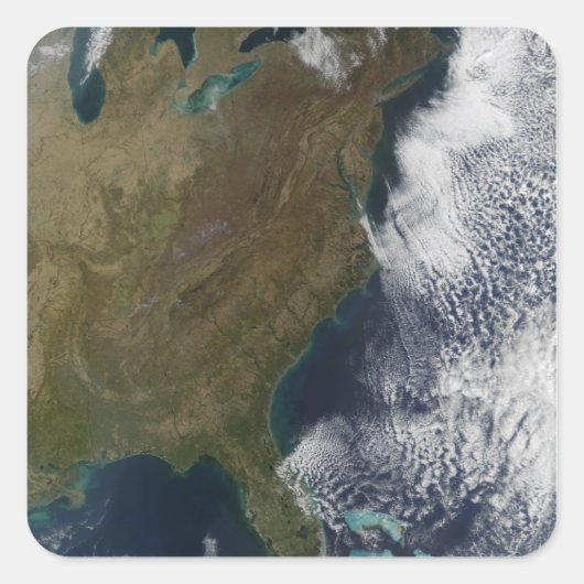 Ost-Vereinigte Staaten 2 Quadratischer Aufkleber (Vorderseite)