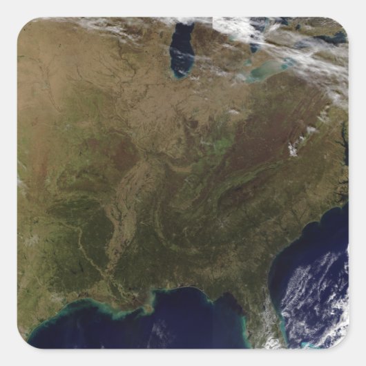 Ost-Vereinigte Staaten 3 Quadratischer Aufkleber (Vorderseite)