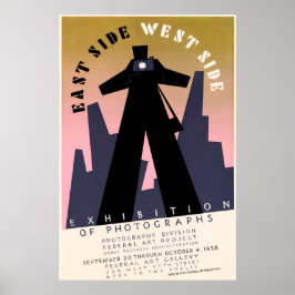 Ost, Westseite Ausstellung von Fotografien WPA Poster