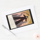 Ost ~ Westseite Rechteckiger Aufkleber (Umschlag)