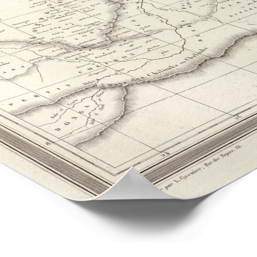 Ostafrika-Karte Poster (Ecke)