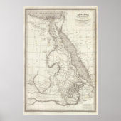 Ostafrika-Karte Poster (Vorne)