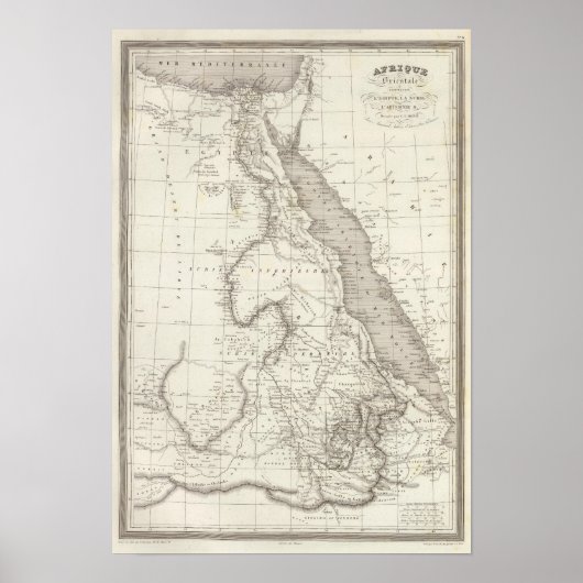 Ostafrika-Karte Poster (Vorne)