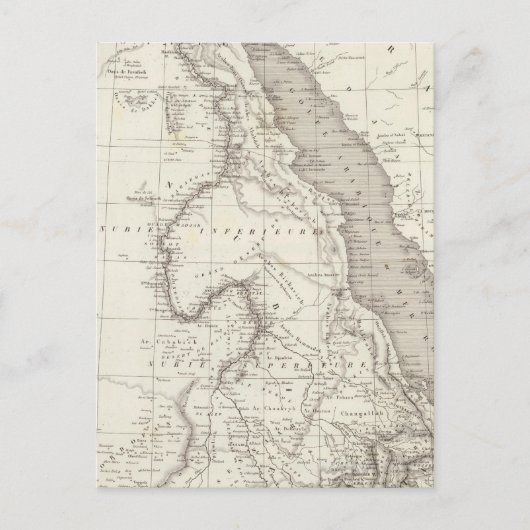 Ostafrika-Karte Postkarte (Vorderseite)