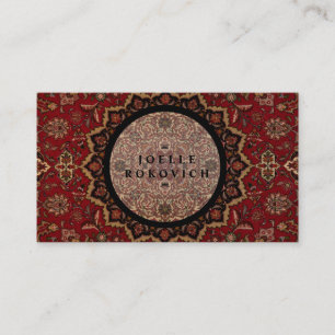 Ostakzent-Vintages persischer Teppich-Muster Visitenkarte
