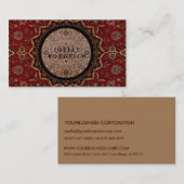 Ostakzent-Vintages persischer Teppich-Muster Visitenkarte (Vorne/Hinten)