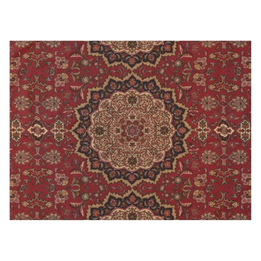 Ostakzent-Vintages persisches Muster Tischdecke (Vorderseite (Horizontal))