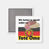 Ostalgie Deutschland DDR Tasche Oma Magnet (Vorderseite/Rückseite)