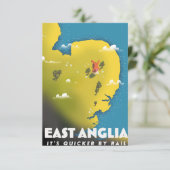 Ostanglia Reiseplakat. Postkarte (Stehend Vorderseite)