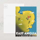 Ostanglia Reiseplakat. Postkarte (Vorne/Hinten)