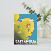 Ostanglia Reiseplakat. Postkarte (Stehend Vorderseite)