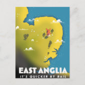 Ostanglia Reiseplakat. Postkarte (Vorderseite)