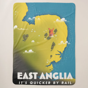 Ostanglia Reiseplakat. Postkarte Sherpadecke
