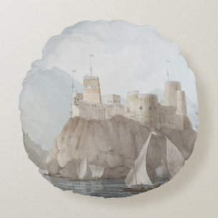 Ostansicht der Forts Jellali und Merani, Muskah, Rundes Kissen