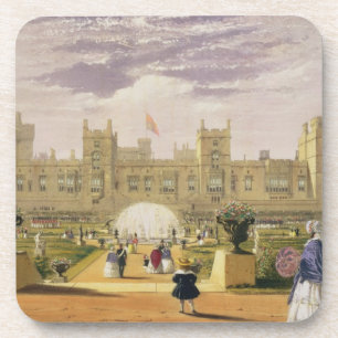 Ostansicht des Schlosses und des Gartens, Windsor Untersetzer