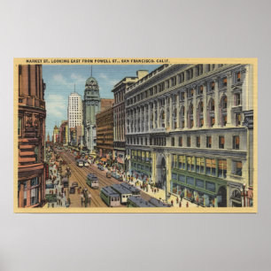 Ostansicht von Markt-St. von Powell-St. Poster