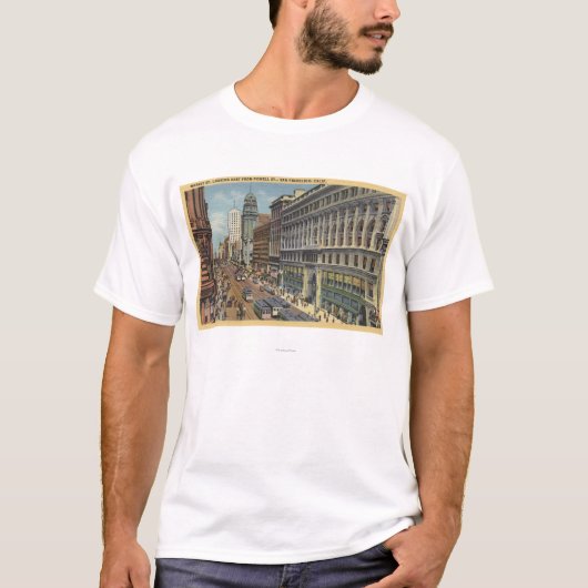 Ostansicht von Markt-St. von Powell-St. T-Shirt (Vorderseite)
