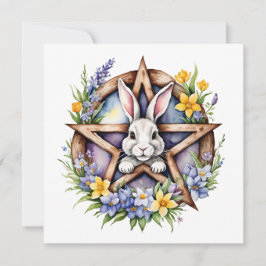 Ostara Bunny Spring Equinox Eostre Wicca Feiertagskarte