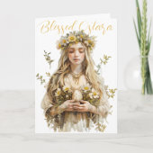 Ostara Eostre Spring Equinox Yellow Feiertagskarte (Vorderseite)