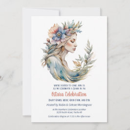 Ostara Frühlings-Tagundnachtgleiche Blumen Göttin  Einladung