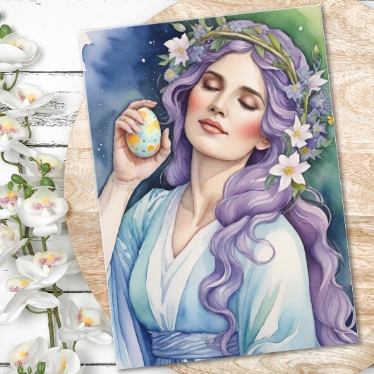 Ostara Goddess Spring Equinox Sabbat Wicca Holiday Karte