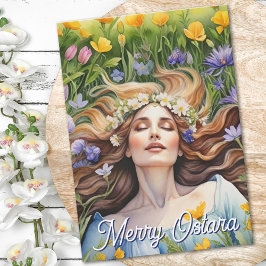 Ostara Goddess Spring Equinox Sabbat Wicca Holiday Karte