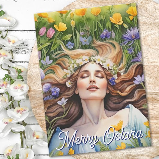 Ostara Goddess Spring Equinox Sabbat Wicca Holiday Karte