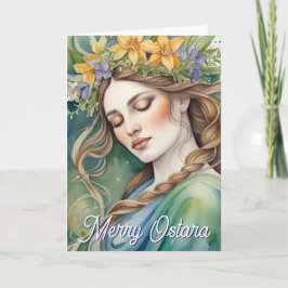 Ostara Goddess Spring Equinox Sabbat Wicca Holiday Karte