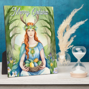 Ostara-Göttin Frühlings-Tagundnachtgleiche Sabbat Fotoplatte