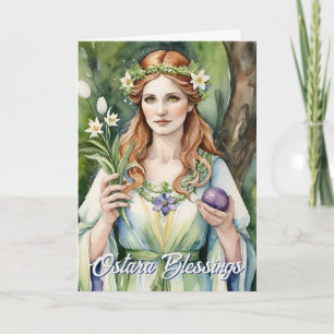 Ostara-Göttin Frühlings-Tagundnachtgleiche Sabbat Karte