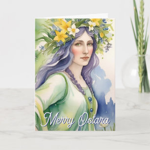 Ostara-Göttin Frühlings-Tagundnachtgleiche Sabbat Karte