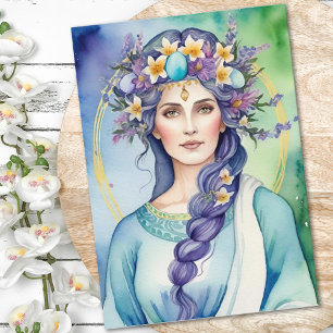 Ostara-Göttin Frühlings-Tagundnachtgleiche Sabbat Karte