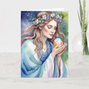 Ostara-Göttin Frühlings-Tagundnachtgleiche Sabbat Karte