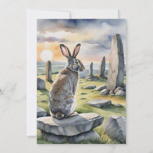 Ostara Hase Frühlings-Tagundnachtgleiche Eostre Wi Feiertagskarte