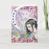 Ostara heidnische Gruß-Karte