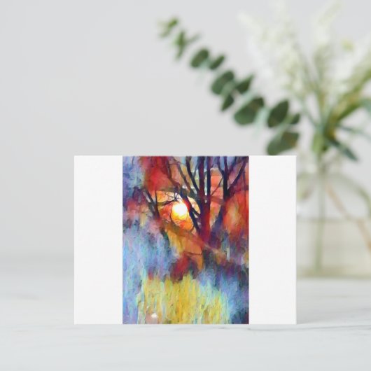 Ostara Moonrise Postkarte (Stehend Vorderseite)