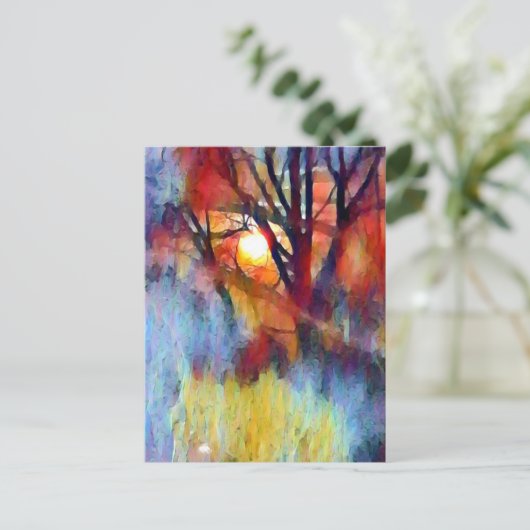 Ostara Moonrise Postkarte (Stehend Vorderseite)