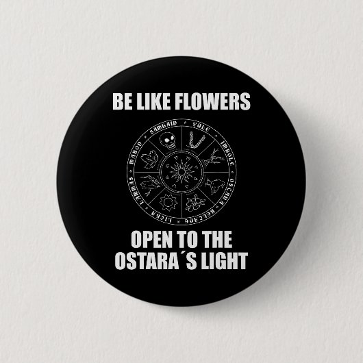 Ostara Ostre Pagan Witchcraft Frühjahrsmond Button (Vorderseite)