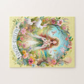 Ostara Pagan Holiday Spring Equinox Goddess Bunny Puzzle (Horizontal)