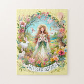 Ostara Pagan Holiday Spring Equinox Goddess Bunny Puzzle (Vertikal)
