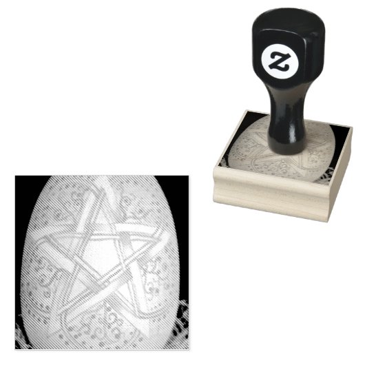 Ostara pentagramm egg gummistempel (Stempel)