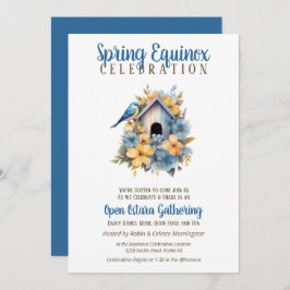 Ostara Spring Equinox Bird House Sabbat Einladung