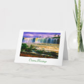 Ostara Spring Solstice mit Wasserfall-Szene Karte (Vorderseite)