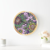 Ostara: Terrestrische Frequenz- Maximalist Clock Große Wanduhr (Zuhause)