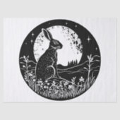 Ostara Wiccan Magic Hare Silhouette Dekoupage Seidenpapier (Vorderseite)
