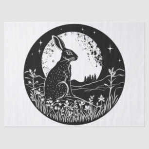 Ostara Wiccan Magic Hare Silhouette Dekoupage Seidenpapier