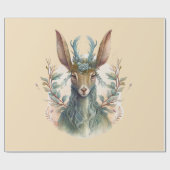 Ostara Wiccan Magical Stag Decoupage Geschenkpapier (Flach)